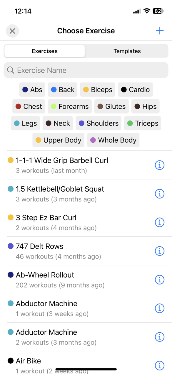 Exercise Browser